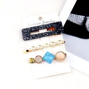 *CAOIMHE* 3-Pc Assorted Fashion Hair Clip Set